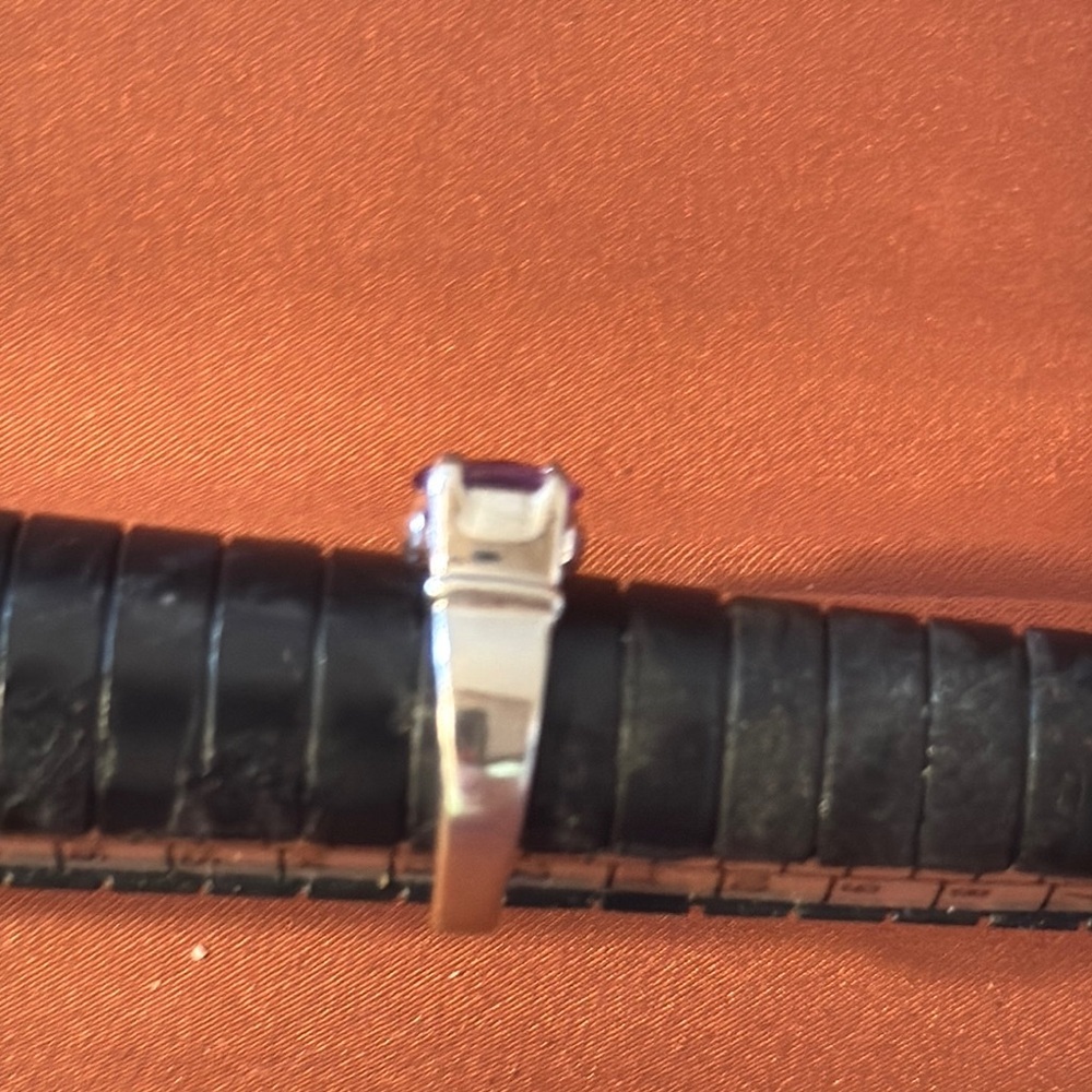 Ring Purple Gemstone Stackable Ring - image 7